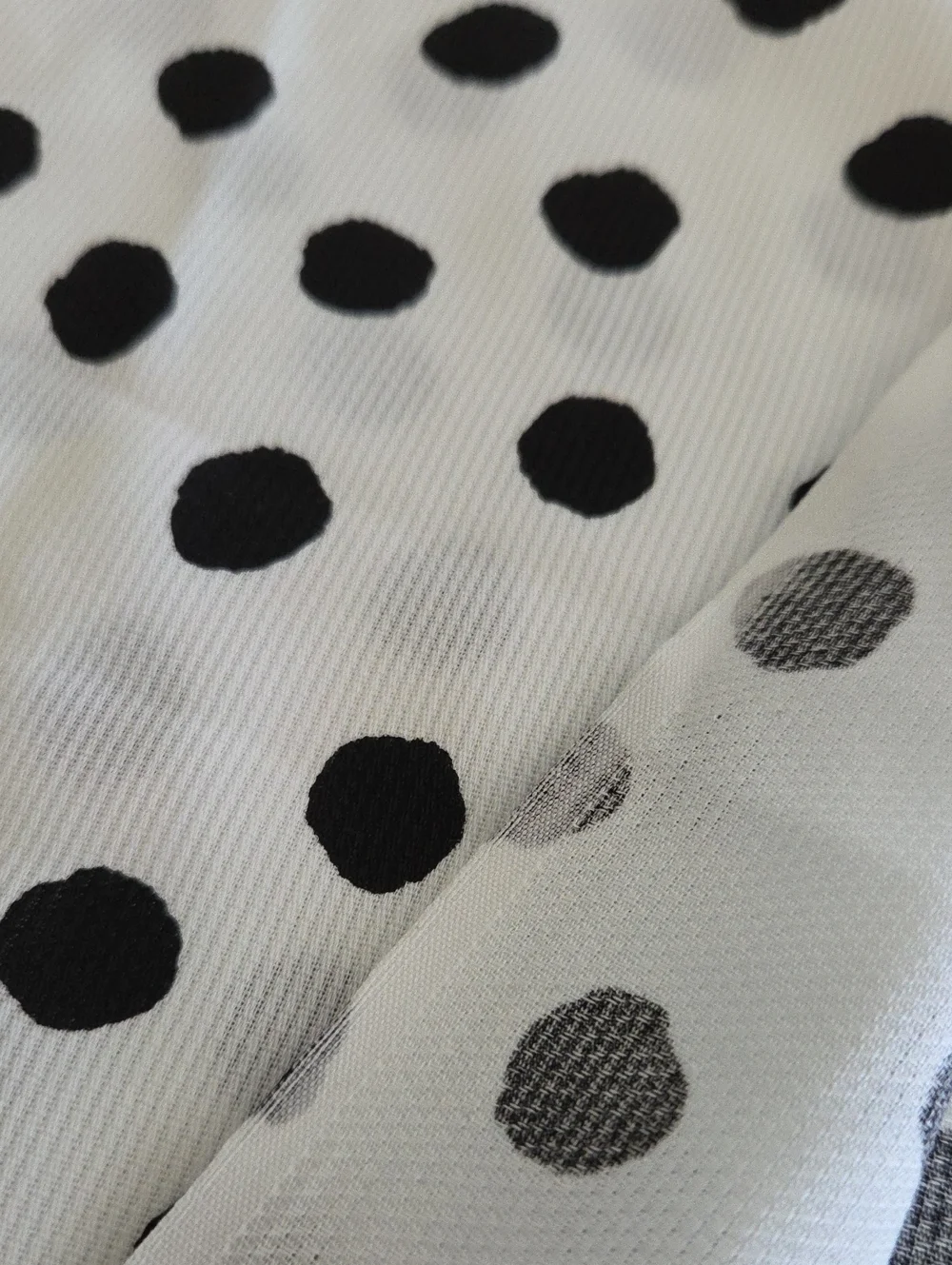 Robert Kaufman Company, Inc. Black & White Polka Dot Blended Sewn Fabric 2.1yds
